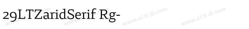 29LTZaridSerif Rg字体转换